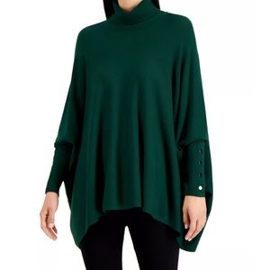 Turtleneck Poncho Sweater